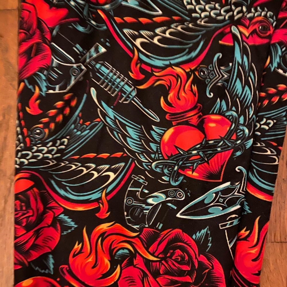 Plus Size Tattoo Leggings